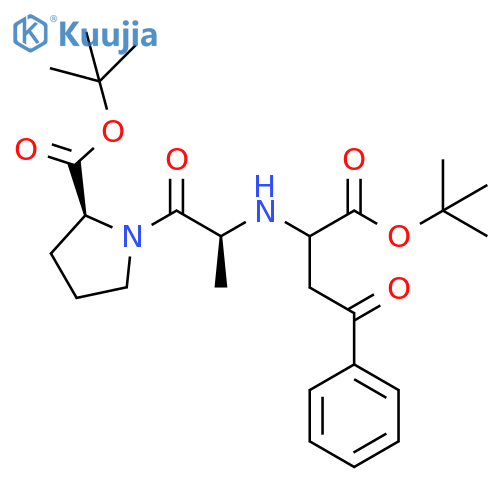 L-Proline,1-[N-[1-[(1,1-dimethylethoxy)carbonyl]-3-oxo-3-phenylpropyl]-L-alanyl]-,1,1-dimethylethyl ester structure