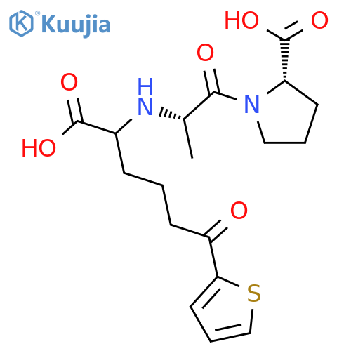 L-Proline, 1-[N-[1-carboxy-5-oxo-5-(2-thienyl)pentyl]-L-alanyl]- structure