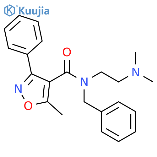 4-Isoxazolecarboxamide, N-[2-(dimethylamino)ethyl]-5-methyl-3-phenyl-N-(phenylmethyl)- structure