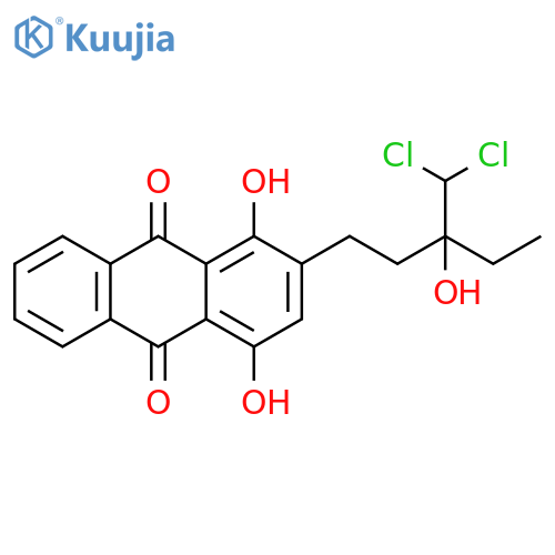 9,10-Anthracenedione,2-[3-(dichloromethyl)-3-hydroxypentyl]-1,4-dihydroxy- structure