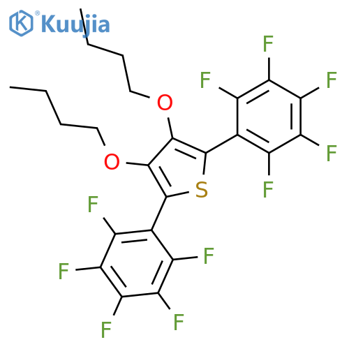 THIOPHENE, 3,4-DIBUTOXY-2,5-BIS(PENTAFLUOROPHENYL)- structure