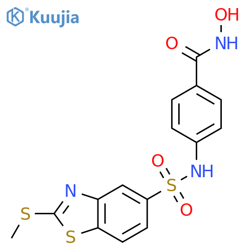 Benzamide,N-hydroxy-4-[[[2-(methylthio)-5-benzothiazolyl]sulfonyl]amino]- structure