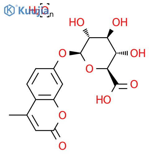 4-Methylumbelliferyl-β-D-glucuronide hydrate structure