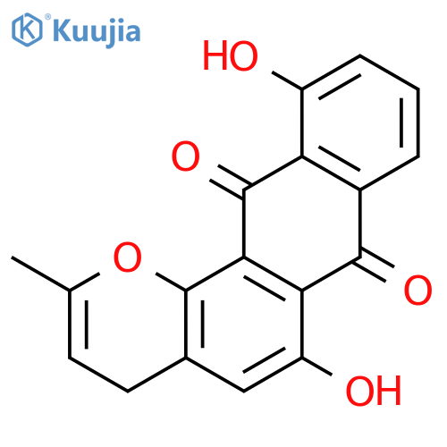 4H-ANTHRA[1,2-B]PYRAN-7,12-DIONE, 6,11-DIHYDROXY-2-METHYL- structure