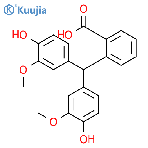 Benzoic acid, 2-[bis(4-hydroxy-3-methoxyphenyl)methyl]- structure