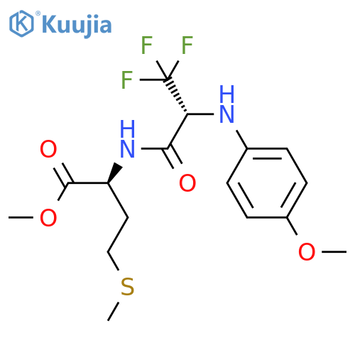 L-Methionine, 3,3,3-trifluoro-N-(4-methoxyphenyl)alanyl-, methyl ester structure