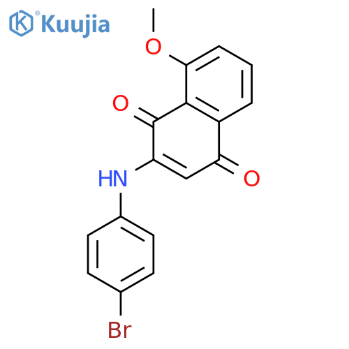 1,4-NAPHTHALENEDIONE, 2-[(4-BROMOPHENYL)AMINO]-8-METHOXY- structure