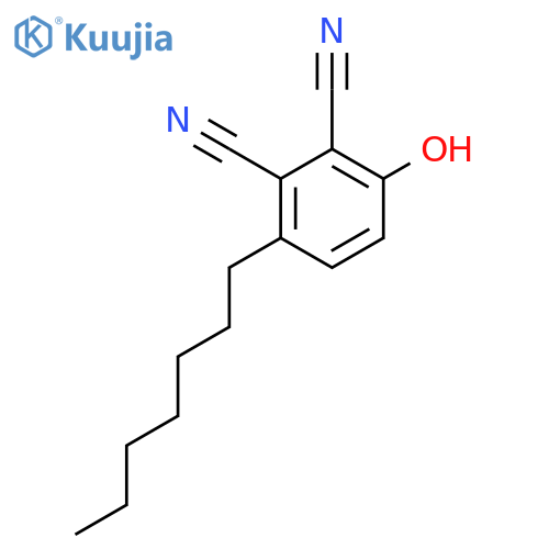 1,2-Benzenedicarbonitrile, 3-heptyl-6-hydroxy- structure