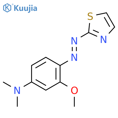 Benzenamine, 3-methoxy-N,N-dimethyl-4-(2-thiazolylazo)- structure