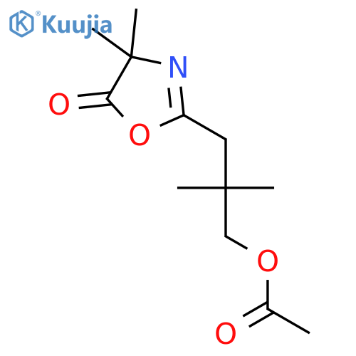 5(4H)-Oxazolone, 2-[3-(acetyloxy)-2,2-dimethylpropyl]-4,4-dimethyl- structure