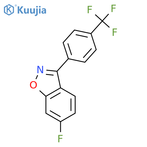 6-fluoro-3-[4-(trifluoromethyl)phenyl]-1,2-benzoxazole structure