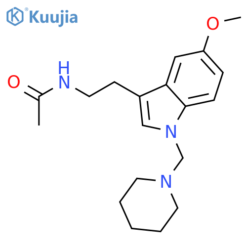 Acetamide, N-[2-[5-methoxy-1-(1-piperidinylmethyl)-1H-indol-3-yl]ethyl]- structure