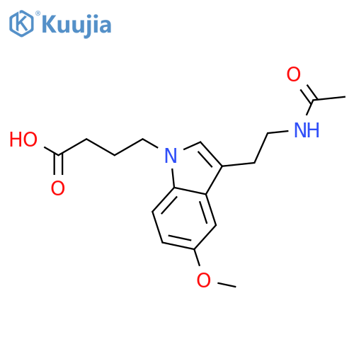 1H-Indole-1-butanoic acid, 3-[2-(acetylamino)ethyl]-5-methoxy- structure