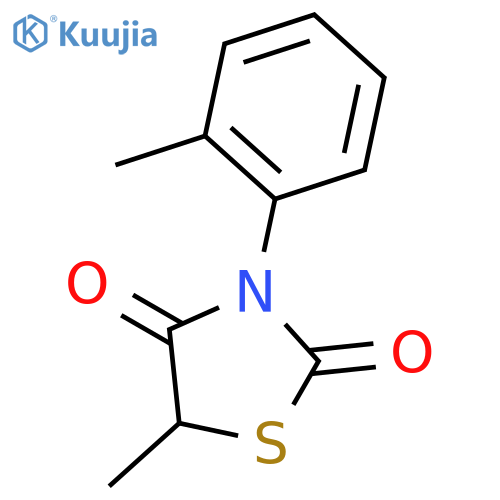 2,4-Thiazolidinedione, 5-methyl-3-(2-methylphenyl)- structure