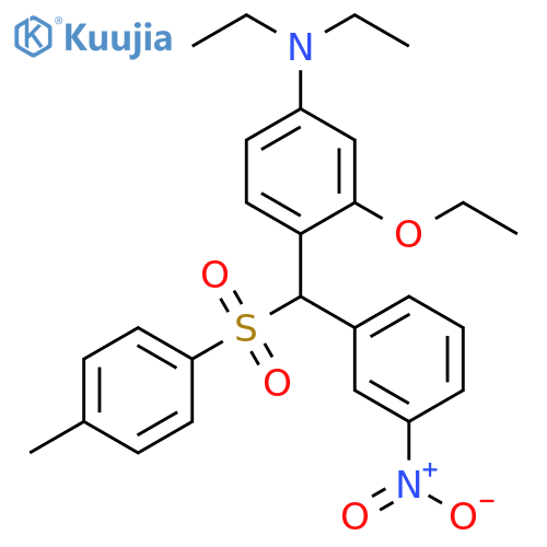 Benzenamine,3-ethoxy-N,N-diethyl-4-[[(4-methylphenyl)sulfonyl](3-nitrophenyl)methyl]- structure