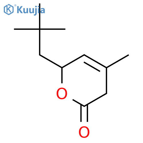 2H-PYRAN-2-ONE, 6-(2,2-DIMETHYLPROPYL)-3,6-DIHYDRO-4-METHYL- structure