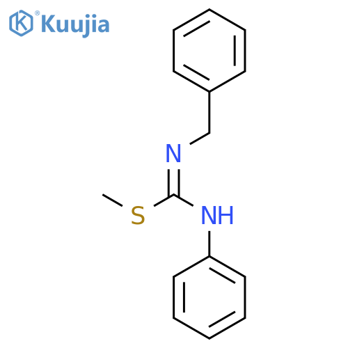 Carbamimidothioic acid, N-phenyl-N'-(phenylmethyl)-, methyl ester structure