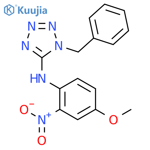 1H-Tetrazol-5-amine, N-(4-methoxy-2-nitrophenyl)-1-(phenylmethyl)- structure