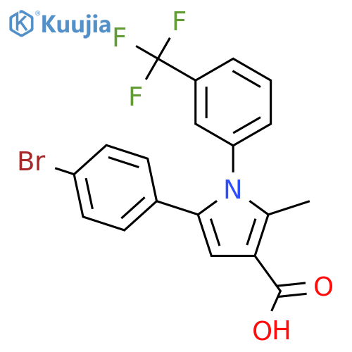 5-(4-Bromophenyl)-2-methyl-1-3-(trifluoromethyl)phenyl-1h-pyrrole-3-carboxylic acid structure