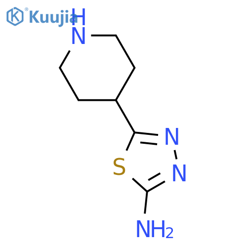 5-(4-piperidinyl)-1,3,4-thiadiazol-2-amine structure