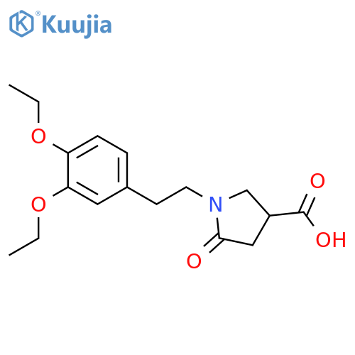 1-2-(3,4-Diethoxyphenyl)ethyl-5-oxo-3-pyrrolidinecarboxylic Acid structure