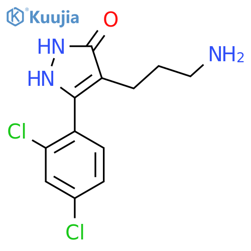 4-(3-Aminopropyl)-5-(2,4-dichlorophenyl)-1,2-dihydro-3H-pyrazol-3-one structure