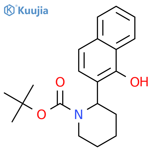 Tert-butyl 2-(1-hydroxynaphthalen-2-yl)piperidine-1-carboxylate structure