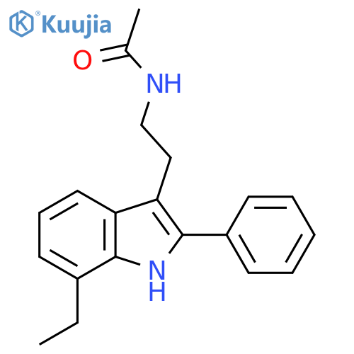 N-2-(7-Ethyl-2-phenyl-1H-indol-3-yl)ethylacetamide structure