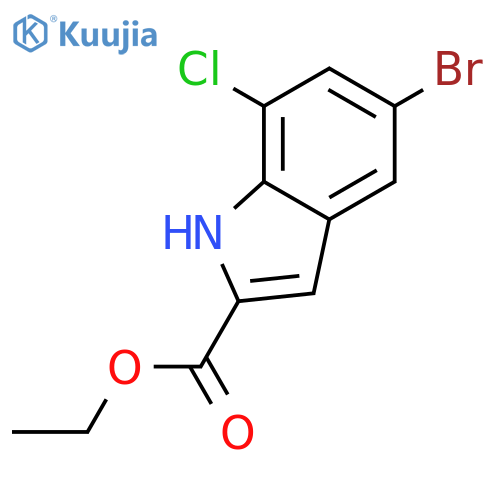 Ethyl 5-bromo-7-chloro-1h-indole-2-carboxylate structure