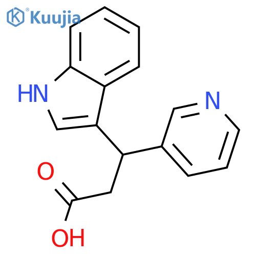 3-(1H-Indol-3-yl)-3-pyridin-3-ylpropanoic acid structure