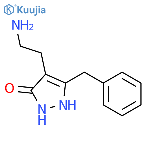 4-(2-Aminoethyl)-5-benzyl-1,2-dihydro-3h-pyrazol-3-one structure