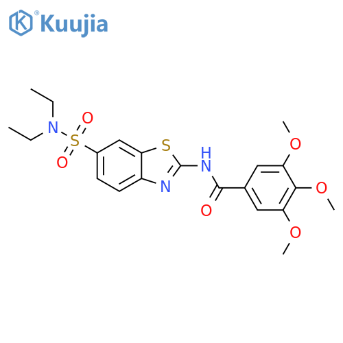 N-6-(diethylsulfamoyl)-1,3-benzothiazol-2-yl-3,4,5-trimethoxybenzamide structure