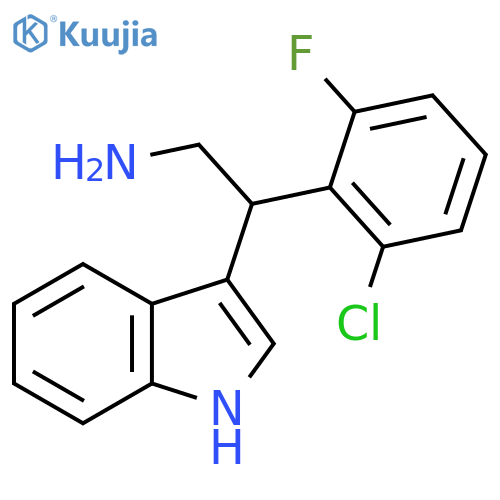 2-(2-chloro-6-fluorophenyl)-2-(1H-indol-3-yl)ethanamine structure