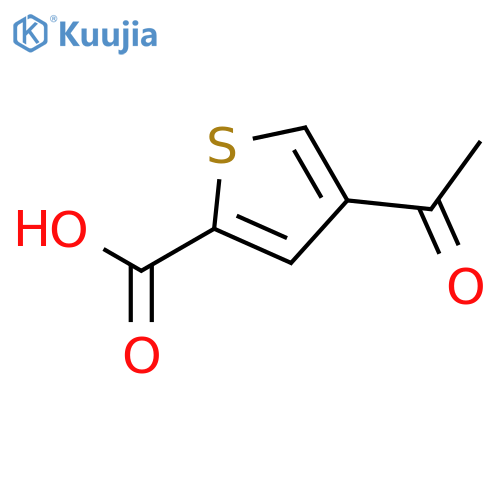 4-acetylthiophene-2-carboxylic acid structure