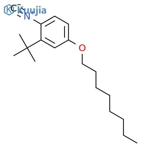 Benzene, 2-(1,1-dimethylethyl)-1-isocyano-4-(octyloxy)- structure
