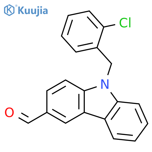 9H-Carbazole-3-carboxaldehyde, 9-[(2-chlorophenyl)methyl]- structure