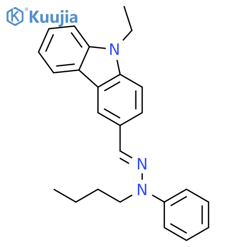 9-Ethylcarbazole-3-carboxaldehyde N-Butyl-N-phenylhydrazone structure