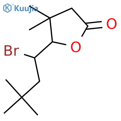 2(3H)-FURANONE, 5-(1-BROMO-3,3-DIMETHYLBUTYL)DIHYDRO-4,4-DIMETHYL- structure