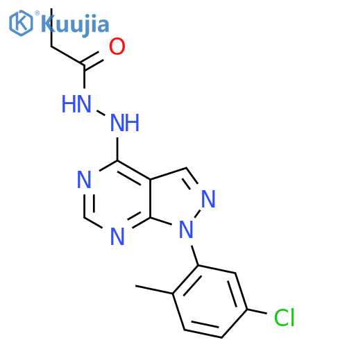 N'-1-(5-chloro-2-methylphenyl)-1H-pyrazolo3,4-dpyrimidin-4-ylpropanehydrazide structure