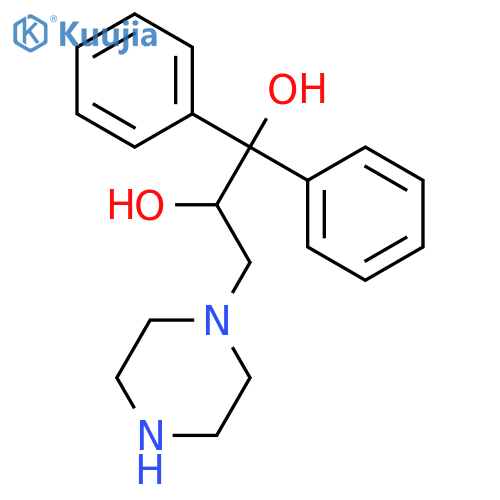 1,2-PROPANEDIOL, 1,1-DIPHENYL-3-(1-PIPERAZINYL)- structure