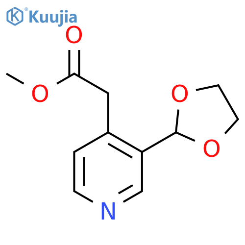 4-PYRIDINEACETIC ACID, 3-(1,3-DIOXOLAN-2-YL)-, METHYL ESTER structure