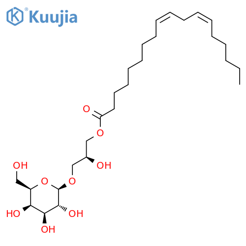 (2S)-2-Hydroxy-3-[[(9Z,12Z)-1-oxo-9,12-octadecadien-1-yl]oxy]propyl beta-D-galactopyranoside structure