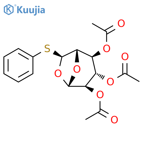 b-D-Glucopyranose,1,6-anhydro-6-C-(phenylthio)-, triacetate, (6S)- (9CI) structure