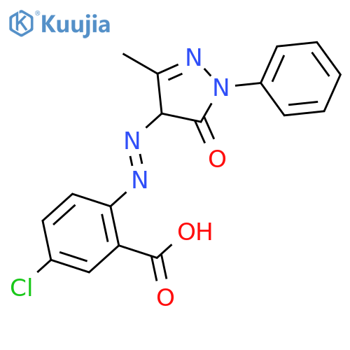 Benzoic acid,5-chloro-2-[(4,5-dihydro-3-methyl-5-oxo-1-phenyl-1H-pyrazol-4-yl)azo]- structure