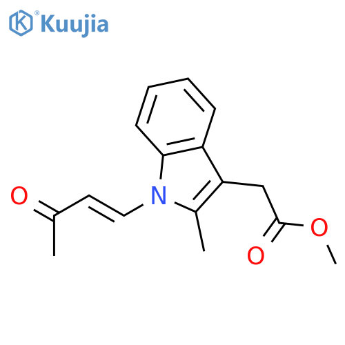 1H-Indole-3-acetic acid, 2-methyl-1-(3-oxo-1-butenyl)-, methyl ester structure