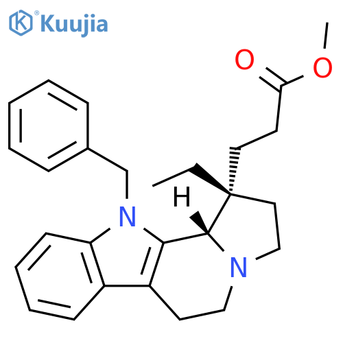 1H-Indolizino[8,7-b]indole-1-propanoic acid,1-ethyl-2,3,5,6,11,11b-hexahydro-11-(phenylmethyl)-, methyl ester,trans- structure