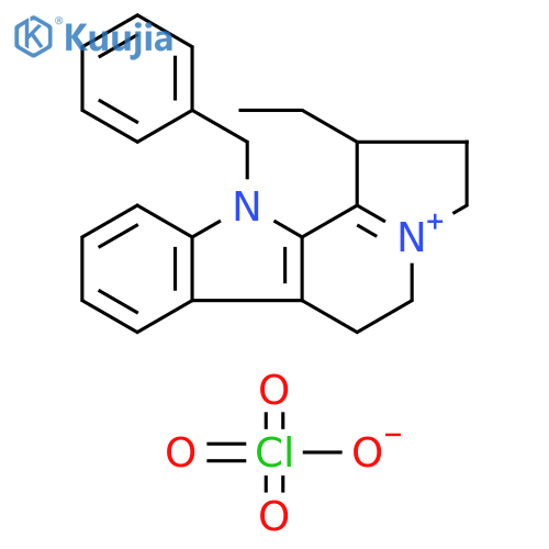 Indolizino[8,7-b]indol-4-ium,1-ethyl-1,2,3,5,6,11-hexahydro-11-(phenylmethyl)-, perchlorate structure