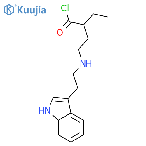 Butanoyl chloride, 2-ethyl-4-[[2-(1H-indol-3-yl)ethyl]amino]- structure