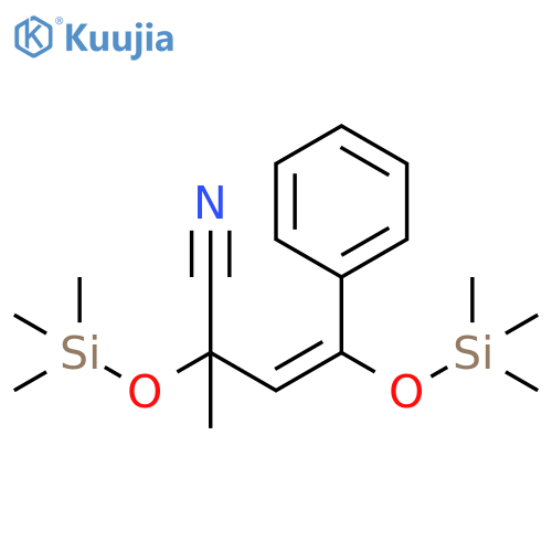 3-Butenenitrile, 2-methyl-4-phenyl-2,4-bis[(trimethylsilyl)oxy]-, (E)- structure