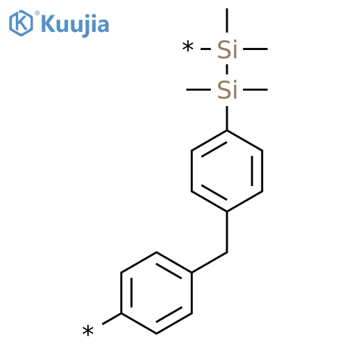 Poly[(1,1,2,2-tetramethyl-1,2-disilanediyl)-1,4-phenylenemethylene-1,4-phenylene] structure